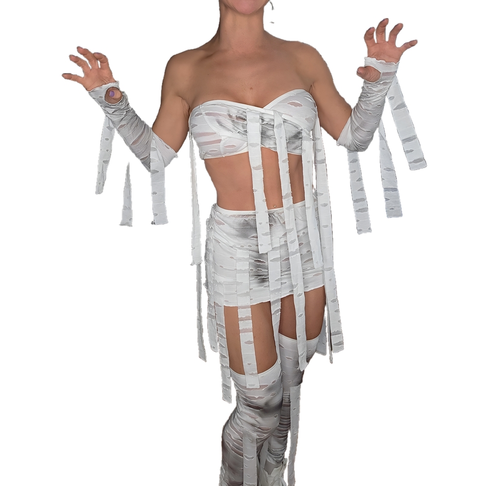 6 piece Dolls Kill Sexy Mummy Set Size Small Costume Halloween